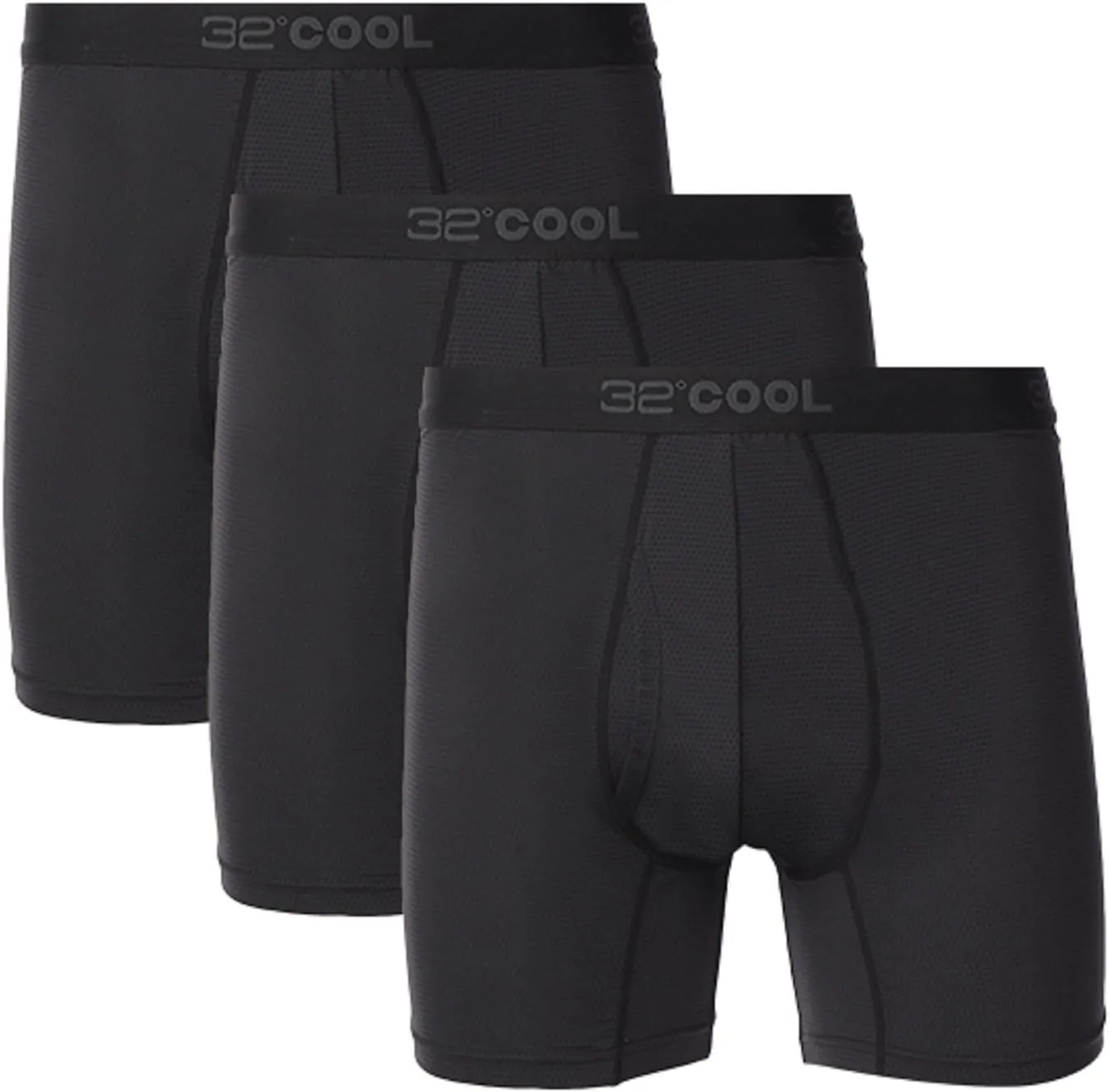 32 Degrees Mens 3 Pack Active Mesh Boxer Brief