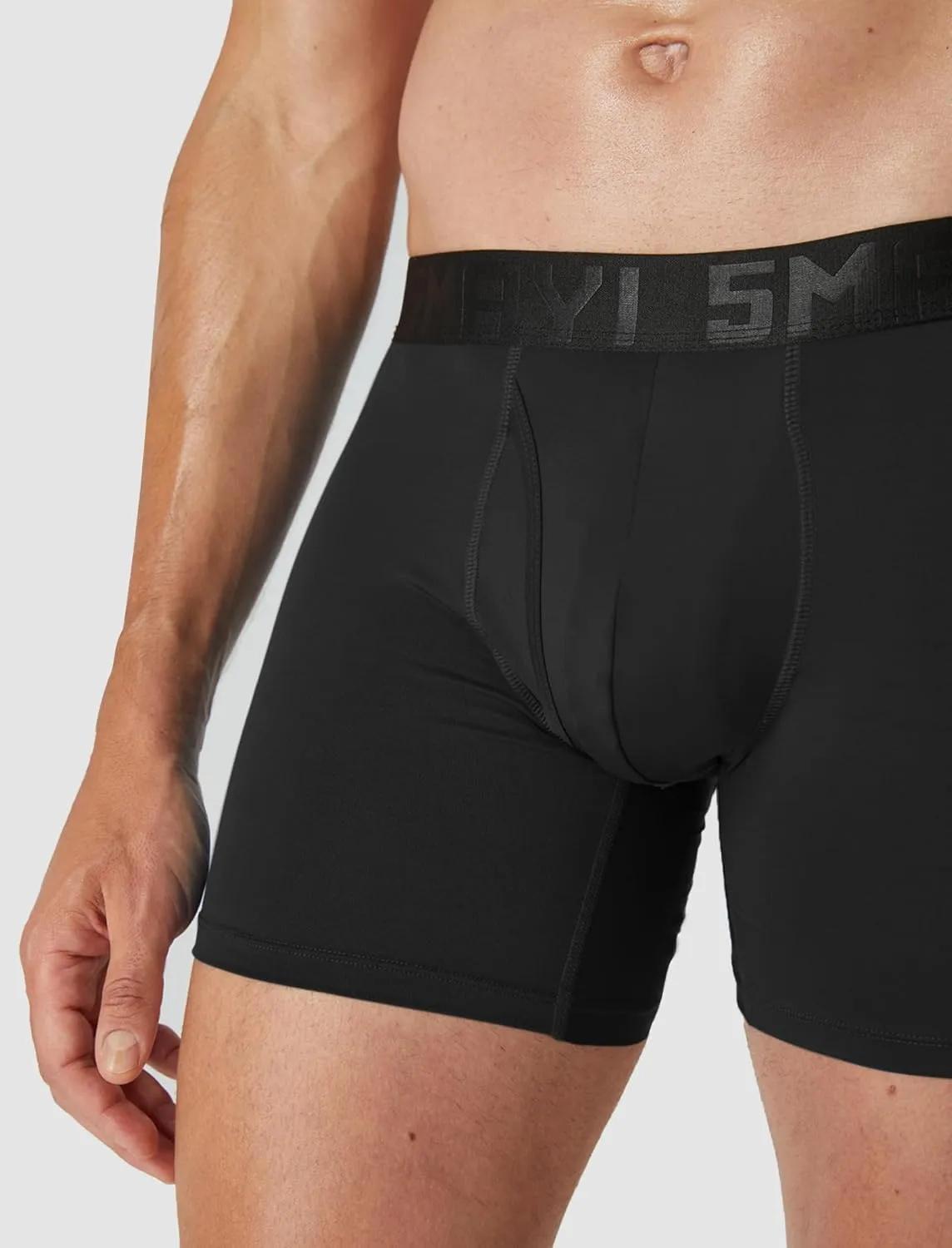 5Mayi Men's Boxer Briefs Fly Front with Pouch Athletic Mens Underwear Performance Boxer Briefs for Men Pack