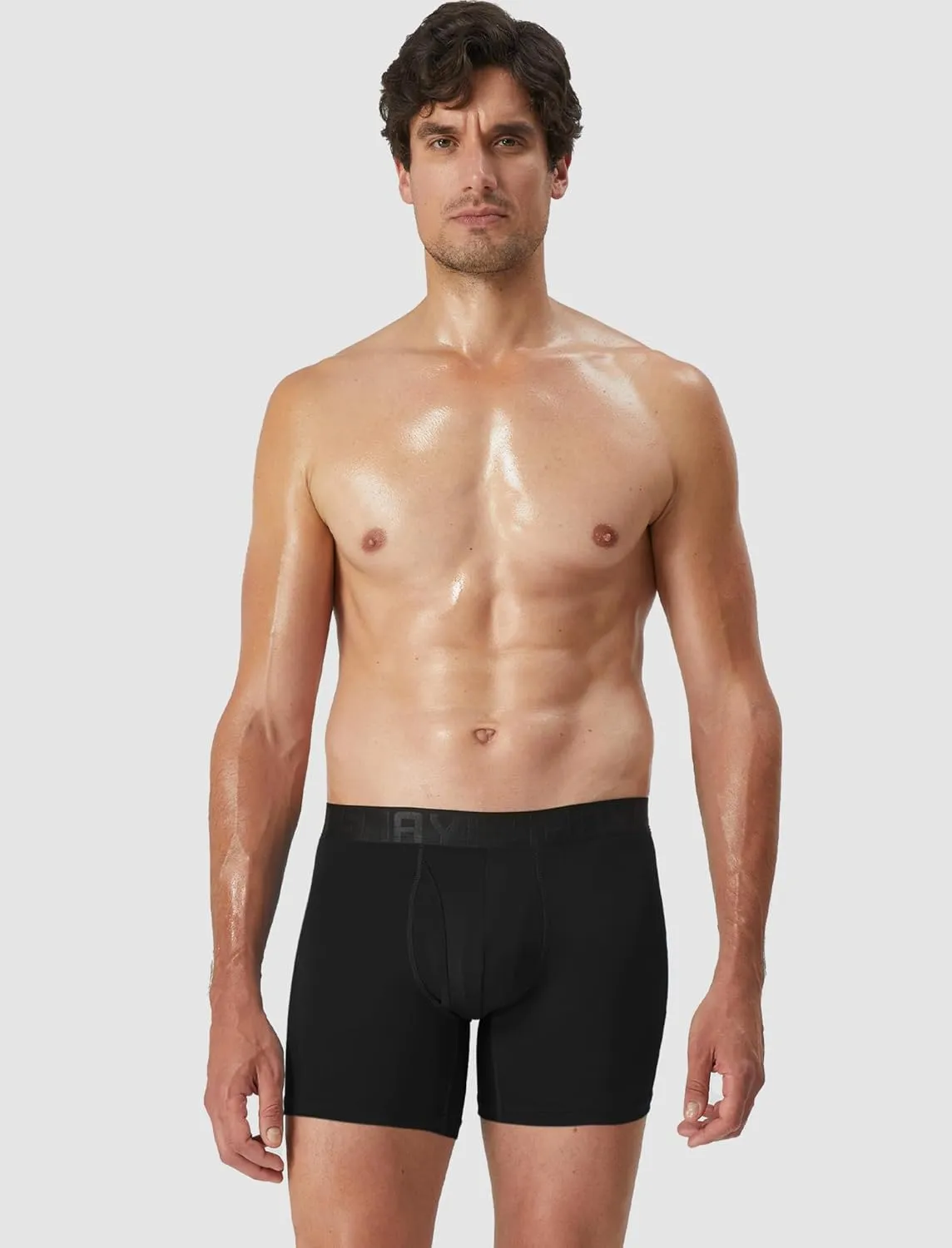 5Mayi Men's Boxer Briefs Fly Front with Pouch Athletic Mens Underwear Performance Boxer Briefs for Men Pack
