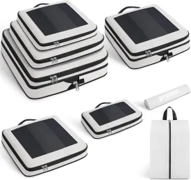 8 Set/6 Set/4 Set Compression Packing Cubes for Travel, Lightweight Vacation Travel Essentials, Travel Accessories for Suitcase Organizer Bags Set, Durable Luggage Organizer