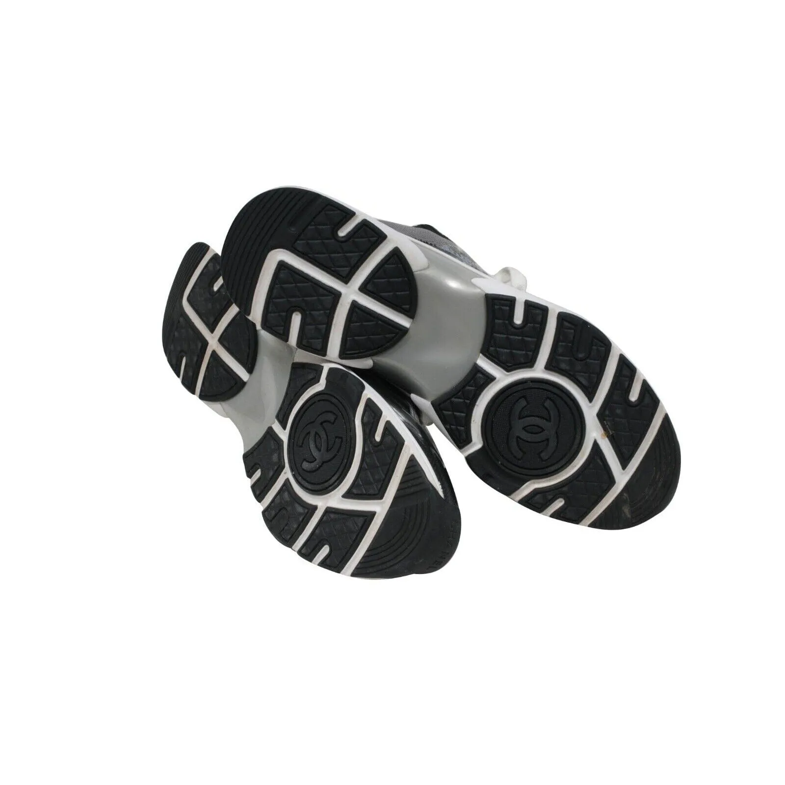 Black Grey Stretch Sport Sprint CC Logo Sock Trainers