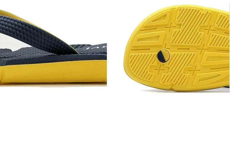 Black Summer Beach Flip Flops - Men's