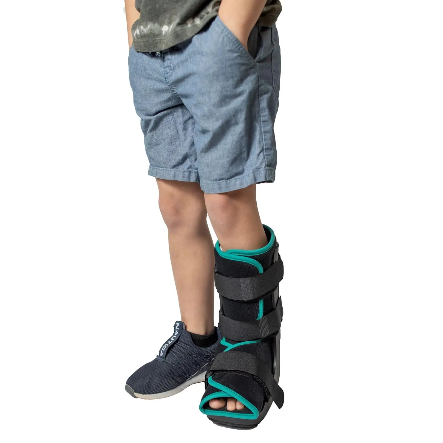 Brace Direct Childrens Pediatric Walker Fracture Boot for Kids Broken Toe or Foot, Left or Right, Lightweight Padded Support Cam Boot for Foot Injury
