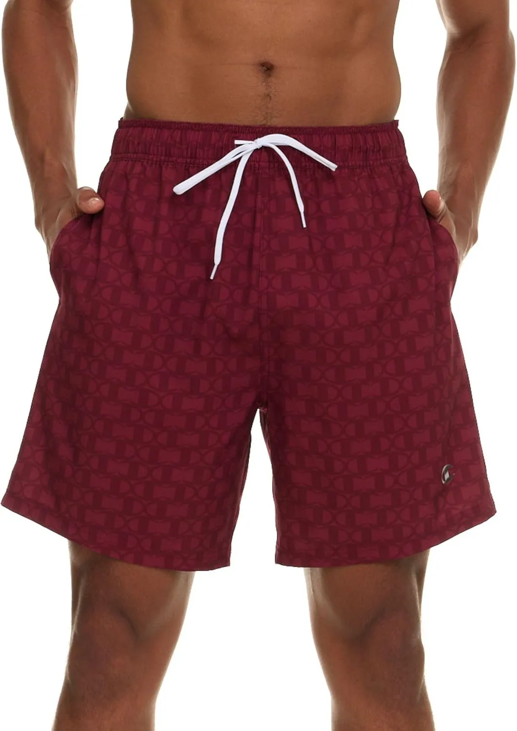 Champion Mens Swim Trunks with Mesh Liner, 7" Inseam Quick Drying Mens Bathing Suit, Board Shorts for Swimming and Beach