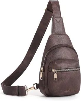 CLUCI Small Sling Bag for Women, Leather Crossbody Fanny Packs Trendy, Women's Chest Bag