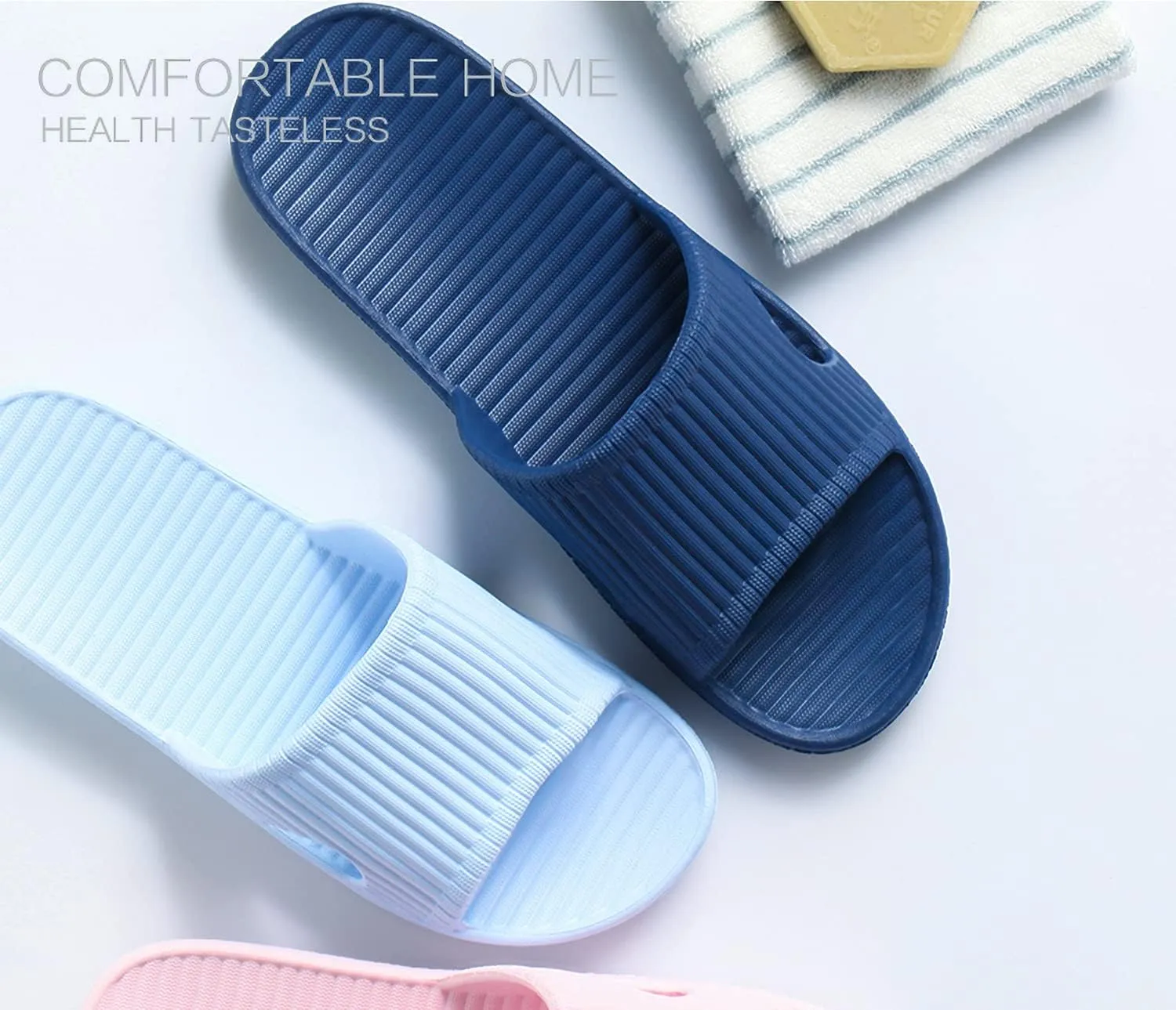 Happy Lily Shower Shoes, Women & Mens Shower Slippers, Slides Sandals Pool Slides House Slippers Non-Slip Indoor Bathroom Shoes Beach Sandals