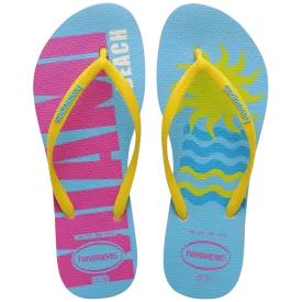 Havaianas Slim Postcard USA Flip Flops - Pink Flux