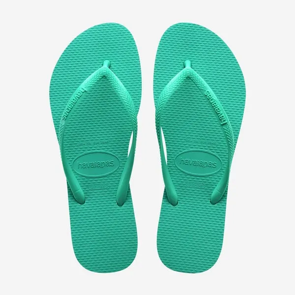 Havaianas Slim Strap Women's Flip Flops - Virtual Green
