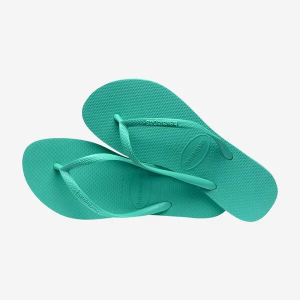 Havaianas Slim Strap Women's Flip Flops - Virtual Green