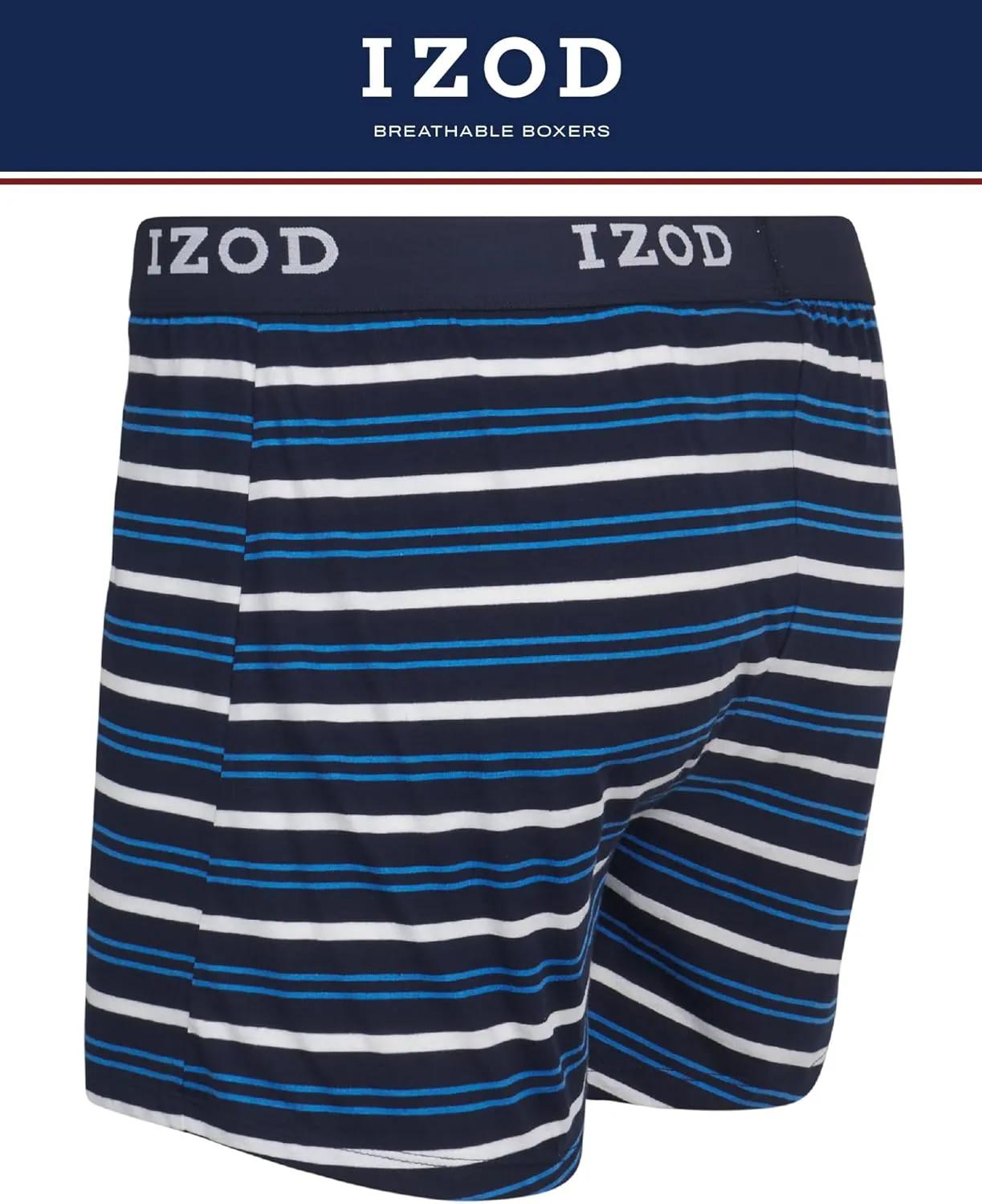 IZOD Men's Boxer Shorts - 4 Pack Classic Knit Underwear Boxers with Functional Fly - Soft Breathable Boxers for Men (M-2XL)