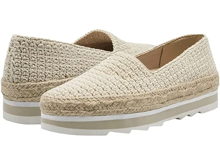 Louise Et Cie CALUM Stretch Knit Slip-On Espadrilles Sneakers MACAROON CREAM