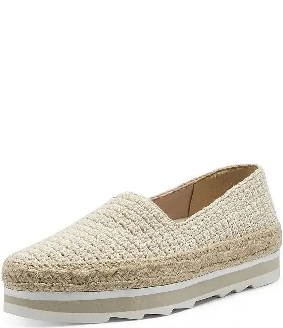 Louise Et Cie CALUM Stretch Knit Slip-On Espadrilles Sneakers MACAROON CREAM