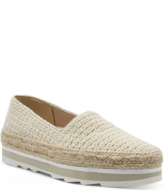 Louise Et Cie CALUM Stretch Knit Slip-On Espadrilles Sneakers MACAROON CREAM