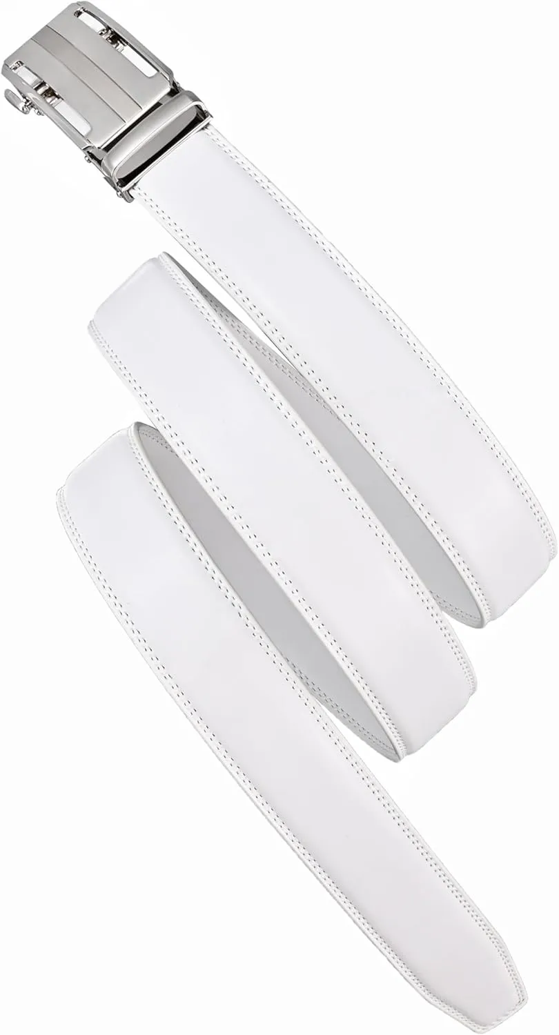 Men's Belt, Ratchet Dress Casual Belt with Adjustable Automatic Buckle Trim to Fit