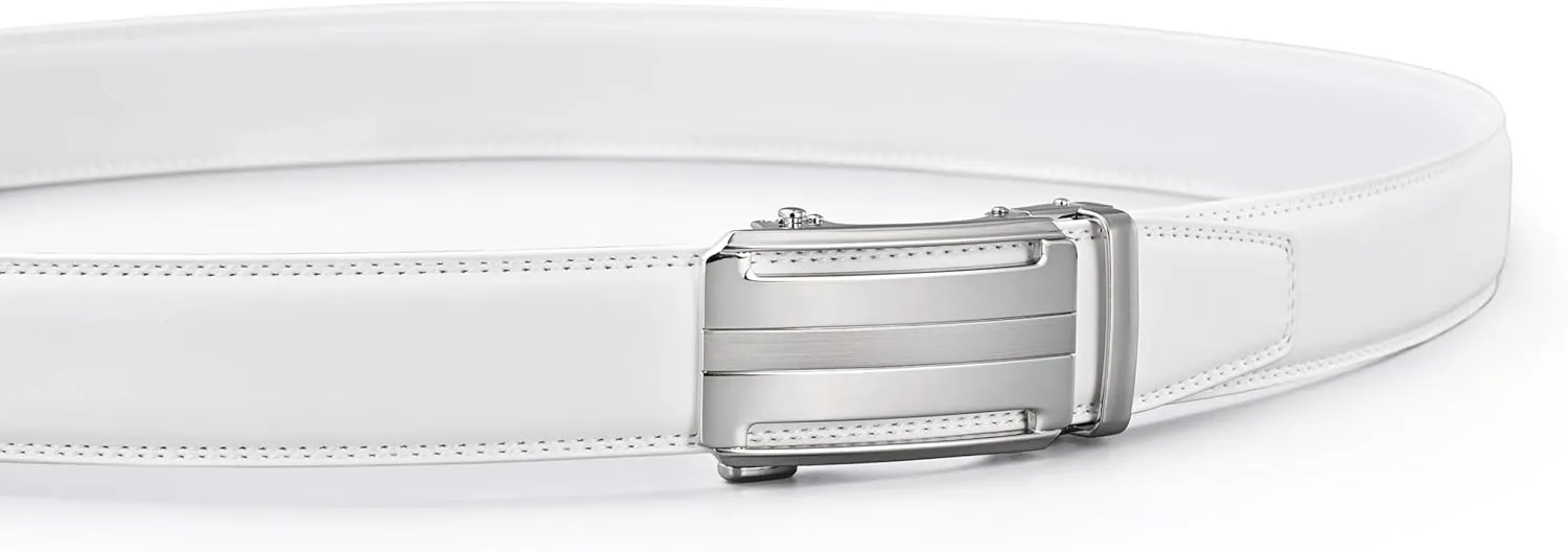 Men's Belt, Ratchet Dress Casual Belt with Adjustable Automatic Buckle Trim to Fit