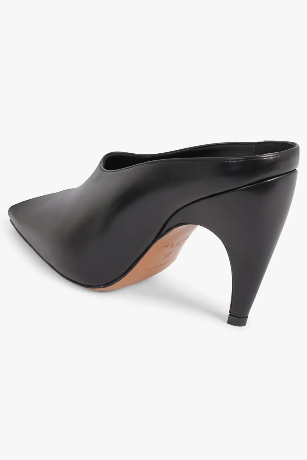 OPEN TOE MULES 9cm | BLACK