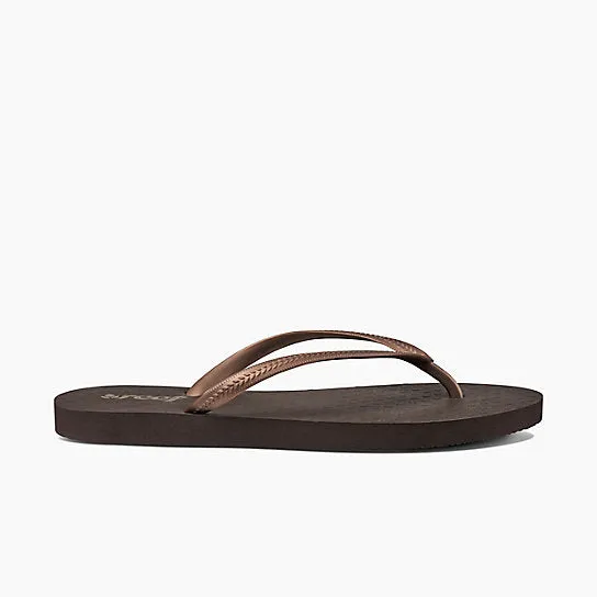 Reef Chakras Black & Blush Flip Flops