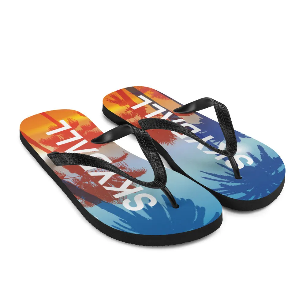 Skyball Beach Volleyball Apparel - Boardwalk Flip-Flops - Original / Sunset Palms