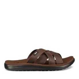 Teva Men's Voya Leather Slides- Carafe