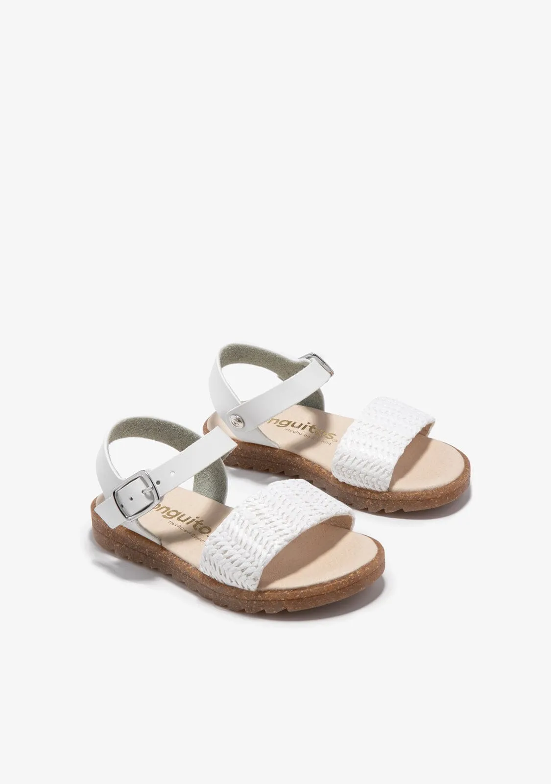 White Buckle Sandals