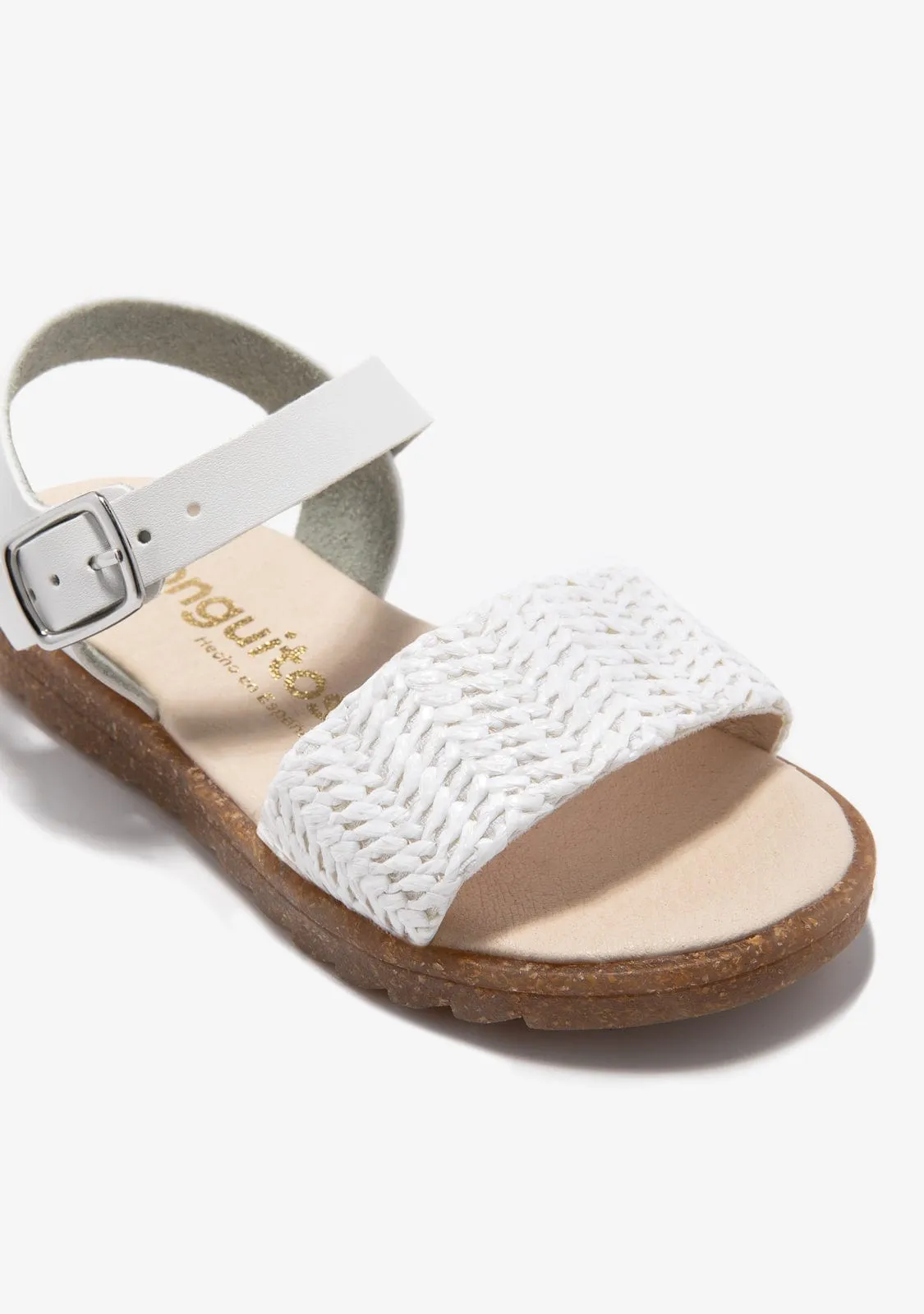 White Buckle Sandals